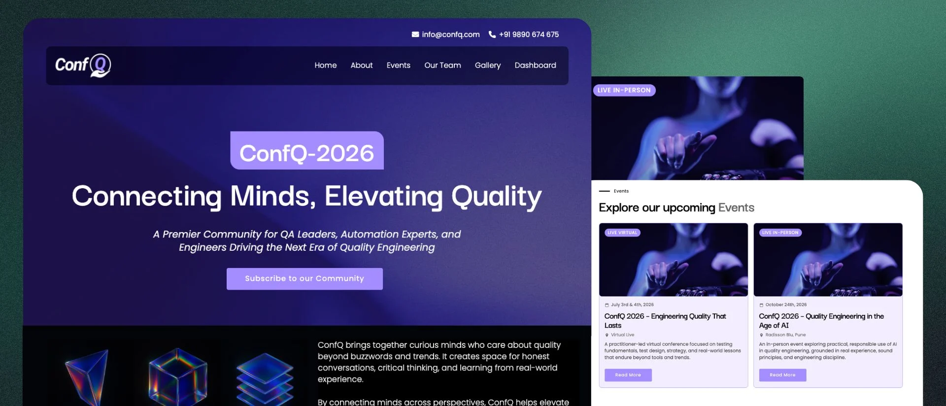 ConfQ events company website