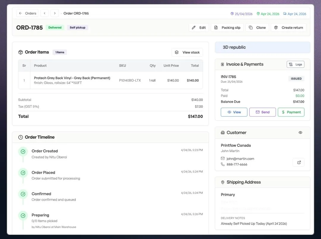 FineCo operations context — warehouse tooling reference