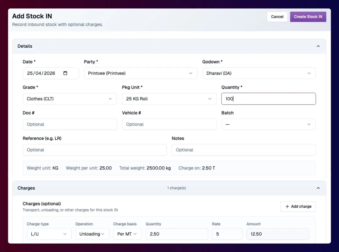 Warnyx billing and events reference